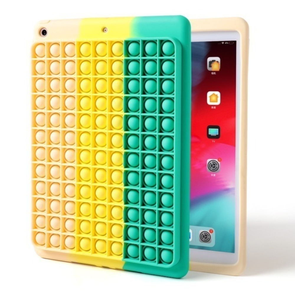 Unbranded iPad Case Kids 10.2" Multicolor Good Pop Fidget Sensory Silicone Cover